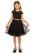 Big Girls Multi-Color Lace Glitter Stone Belt Special Occasion Skater Dress 8-14 - SophiasStyle.com
